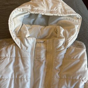 Aeropostale Kids Cream Hooded Puffer Jacket